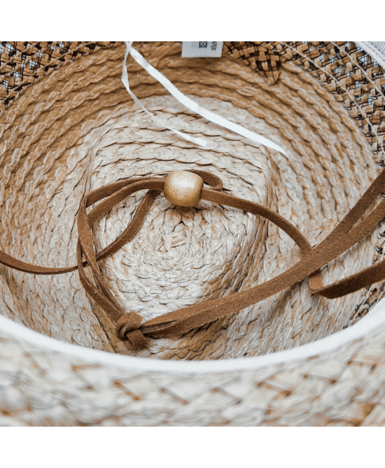 Straw Western Hat With Chin Strap